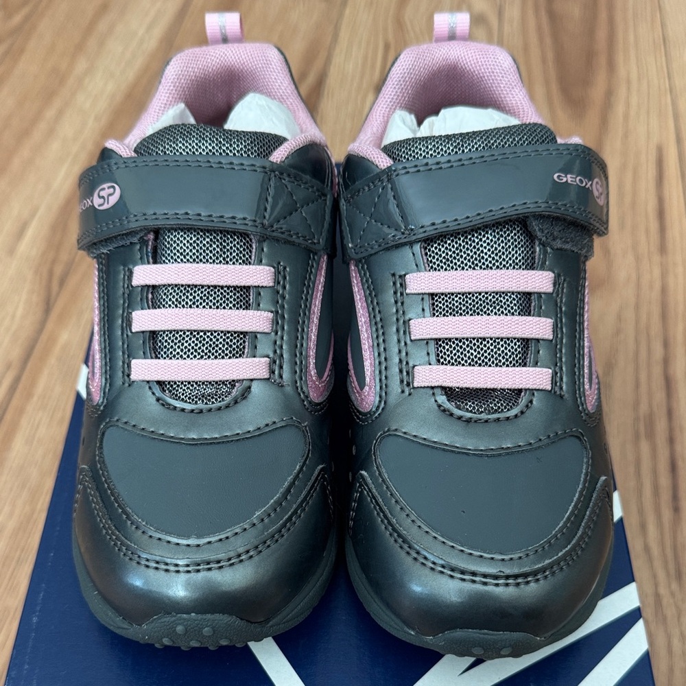 Brand new in box Size 1 SP by Geox J N. Torque Grey/Pink Runners